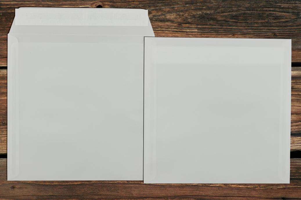 Versandtaschen 220x220 mm Haftklebend Transparent Weiß 110 g/qm